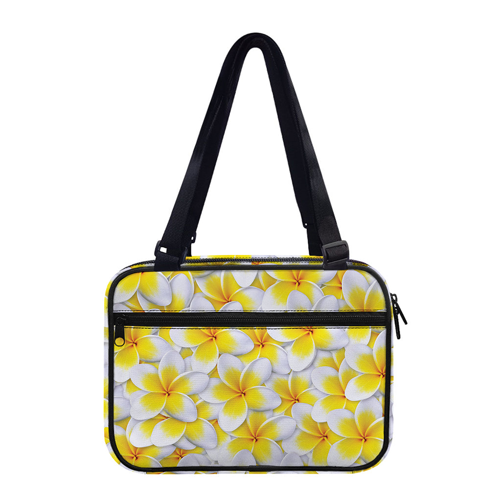 Frangipani Flower Print Double Strap Bible Bag
