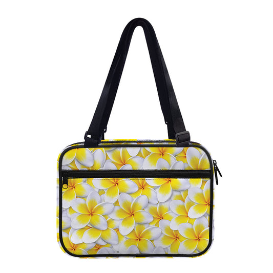 Frangipani Flower Print Double Strap Bible Bag