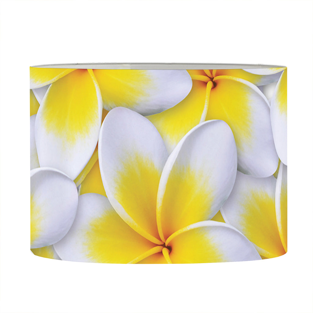 Frangipani Flower Print Drum Lamp Shade