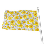 Frangipani Flower Print Flag