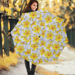 Frangipani Flower Print Foldable Umbrella