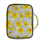 Frangipani Flower Print Front Pocket Bible Bag