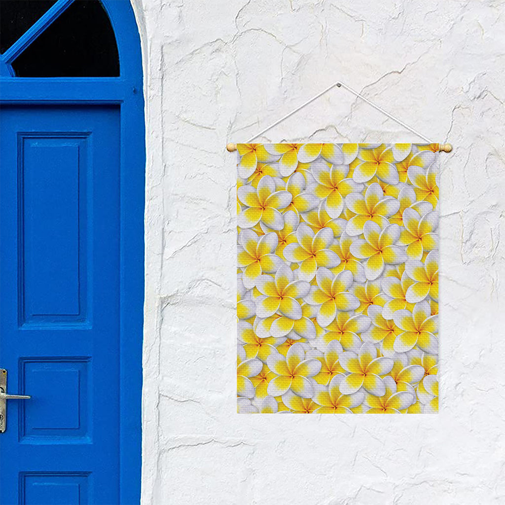 Frangipani Flower Print Garden Flag