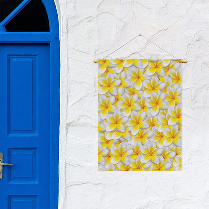 Frangipani Flower Print Garden Flag