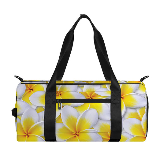 Frangipani Flower Print Gym Bag