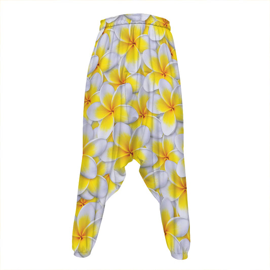 Frangipani Flower Print Hammer Pants
