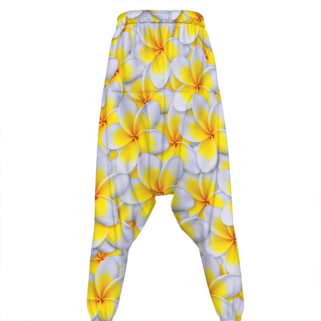 Frangipani Flower Print Hammer Pants