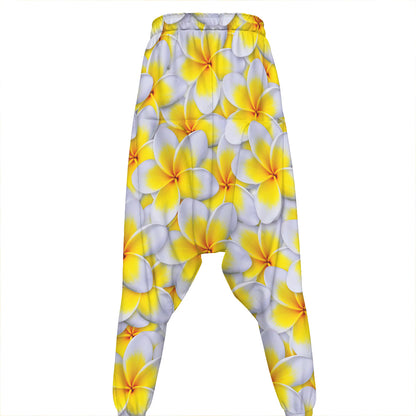 Frangipani Flower Print Hammer Pants