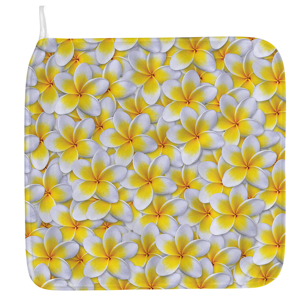 Frangipani Flower Print Hand Towel