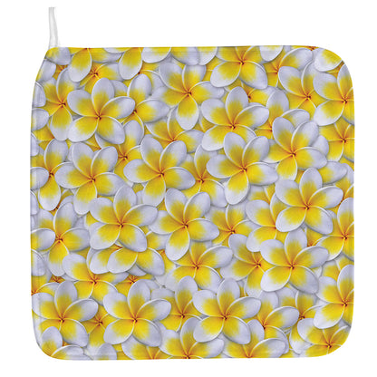Frangipani Flower Print Hand Towel