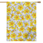 Frangipani Flower Print House Flag