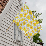 Frangipani Flower Print House Flag