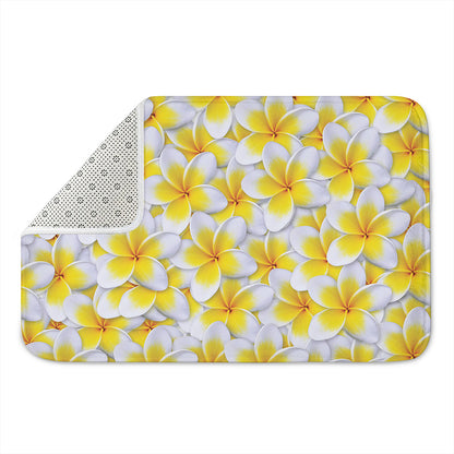 Frangipani Flower Print Indoor Door Mat