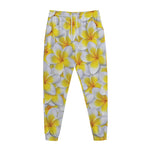 Frangipani Flower Print Jogger Pants