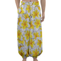 Frangipani Flower Print Lantern Pants