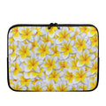 Frangipani Flower Print Laptop Sleeve