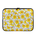 Frangipani Flower Print Laptop Sleeve