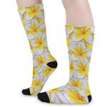 Frangipani Flower Print Long Socks