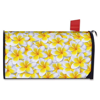 Frangipani Flower Print Mailbox Cover