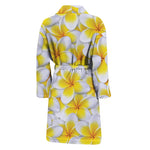 Frangipani Flower Print Men's Bathrobe