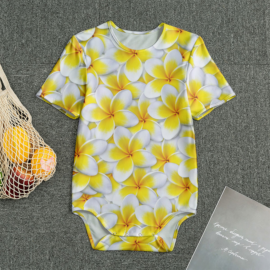 Frangipani Flower Print Men's Bodysuit