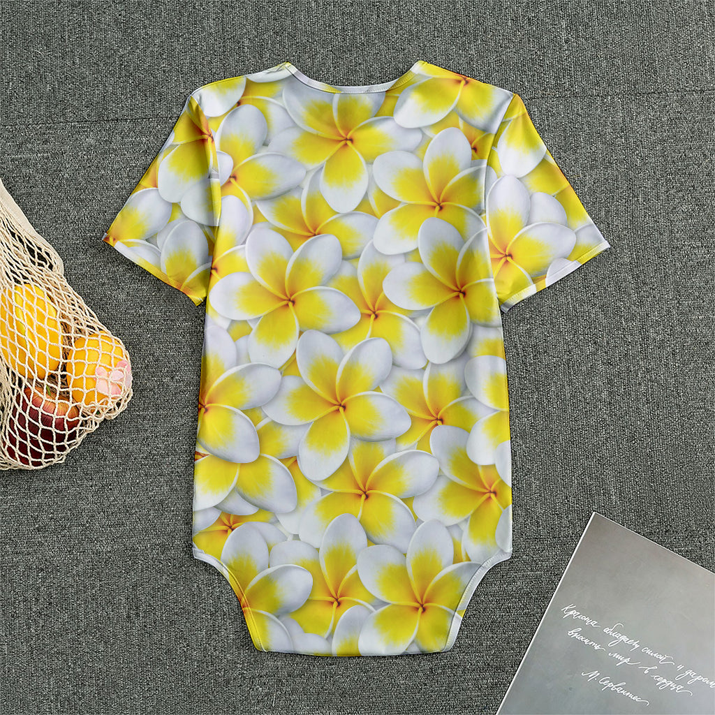 Frangipani Flower Print Men's Bodysuit