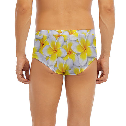 Frangipani Flower Print Men's Briefs