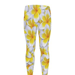 Frangipani Flower Print Men's leggings
