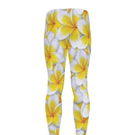 Frangipani Flower Print Men's leggings