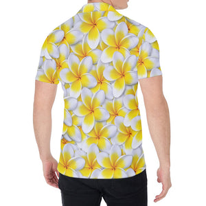 Frangipani Flower Print Men's Shirt