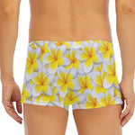 Frangipani Flower Print Men's Short Boxer Briefs