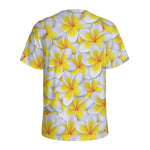Frangipani Flower Print Men's Sports T-Shirt