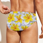 Frangipani Flower Print Men's Swim Briefs