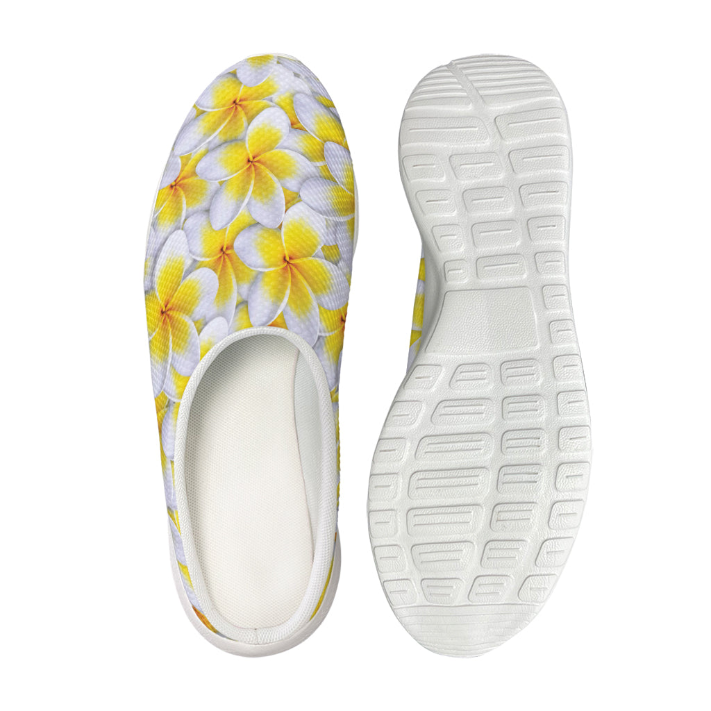 Frangipani Flower Print Mesh Casual Shoes