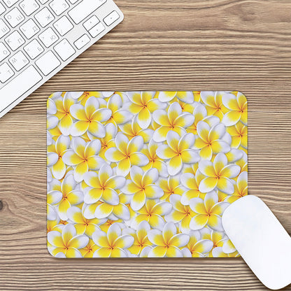 Frangipani Flower Print Mouse Pad