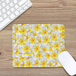 Frangipani Flower Print Mouse Pad