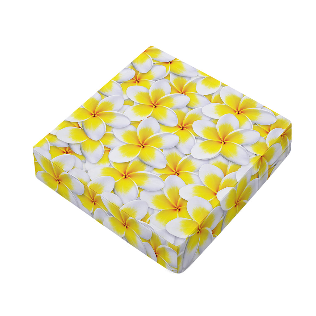 Frangipani Flower Print Outdoor Seat Cushion Cover