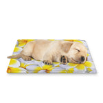 Frangipani Flower Print Pet Cooling Mat Cover