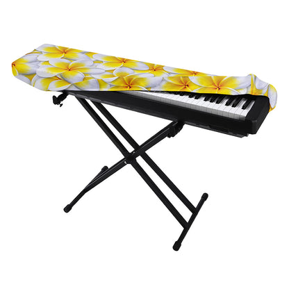 Frangipani Flower Print Piano Keyboard Cover