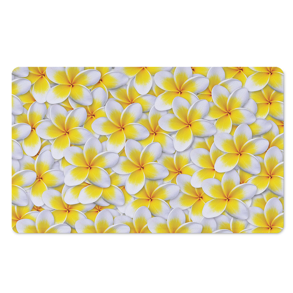 Frangipani Flower Print Polyester Doormat