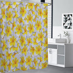 Frangipani Flower Print Premium Shower Curtain