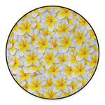 Frangipani Flower Print Round Floor Mat