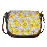 Frangipani Flower Print Saddle Bag