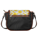 Frangipani Flower Print Saddle Bag