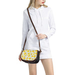 Frangipani Flower Print Saddle Bag