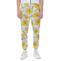 Frangipani Flower Print Joggers