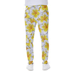 Frangipani Flower Print Scuba Joggers