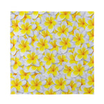 Frangipani Flower Print Silk Bandana