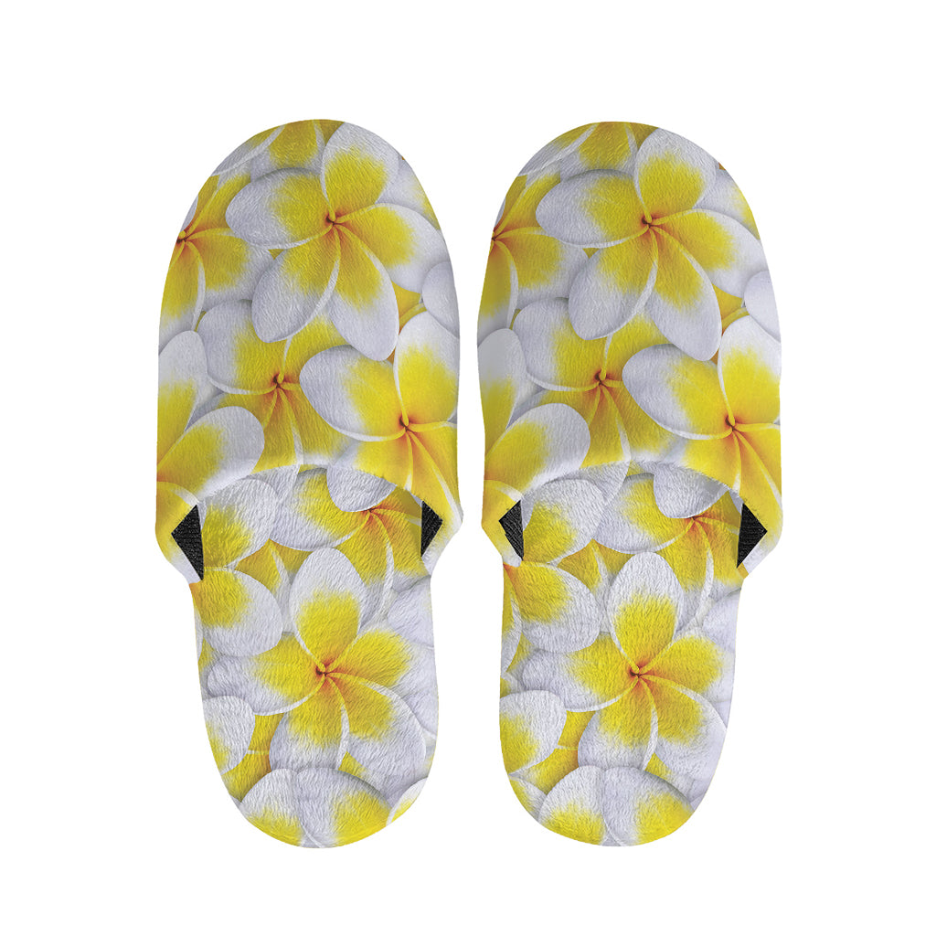 Frangipani Flower Print Slippers