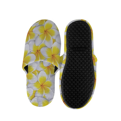 Frangipani Flower Print Slippers